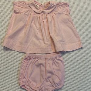 La Petite Fleur Pink Gingham Dress w Bloomer 12m